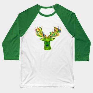 Blooming colorful spring deer Baseball T-Shirt